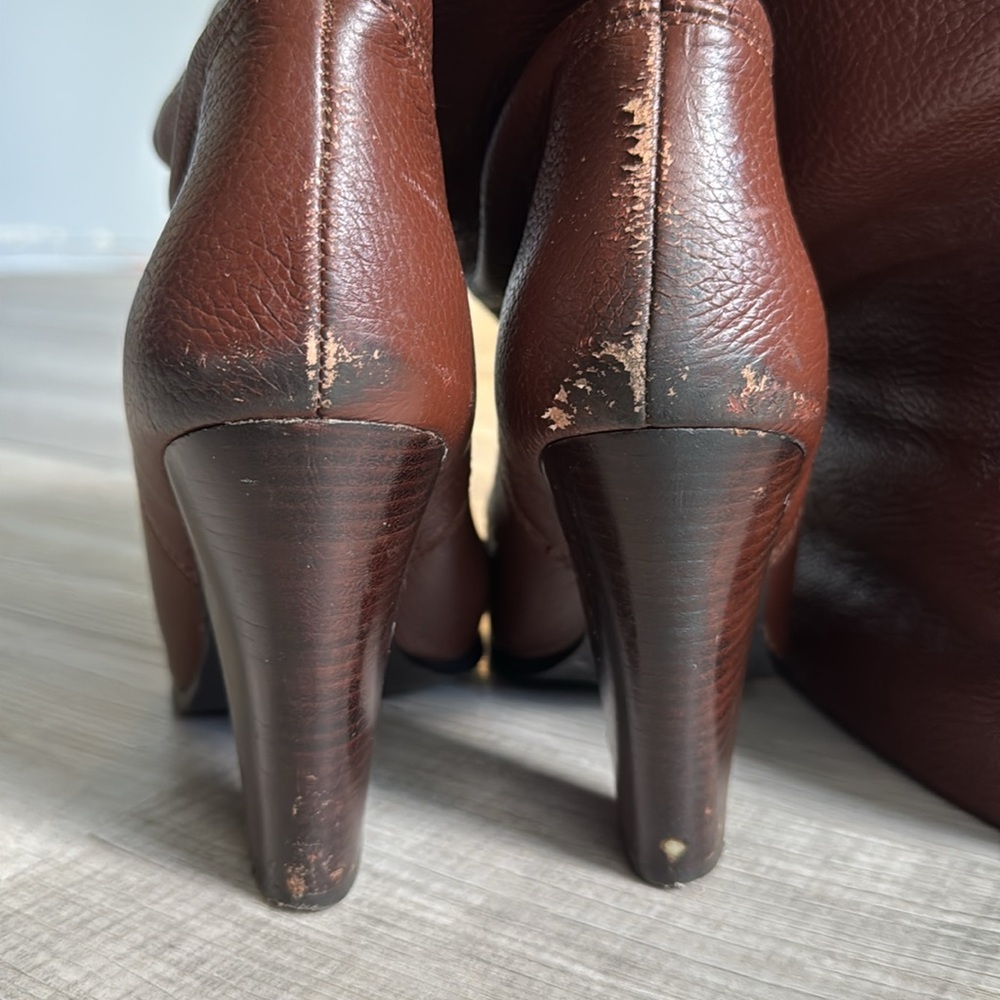 Colin Stuart Brown Leather Women's Boots - Picture 4 of 10